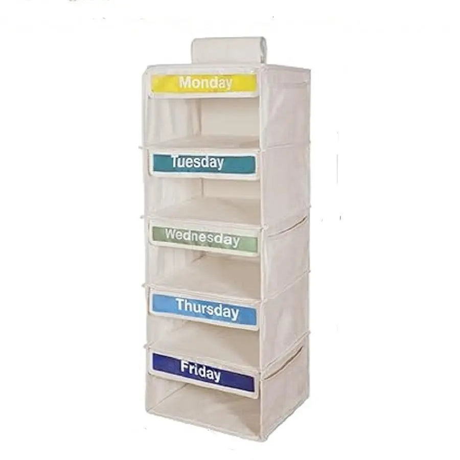 Hanging Clothes Storage Bag, Clothing Storage Bag, Monday-to-Friday Closet Organizer, Space-Saving Dustproof Hanging Storage for Weekly Outfits, Reusable Storage Bags, Space Saving Bags #GLOBAL PICKS