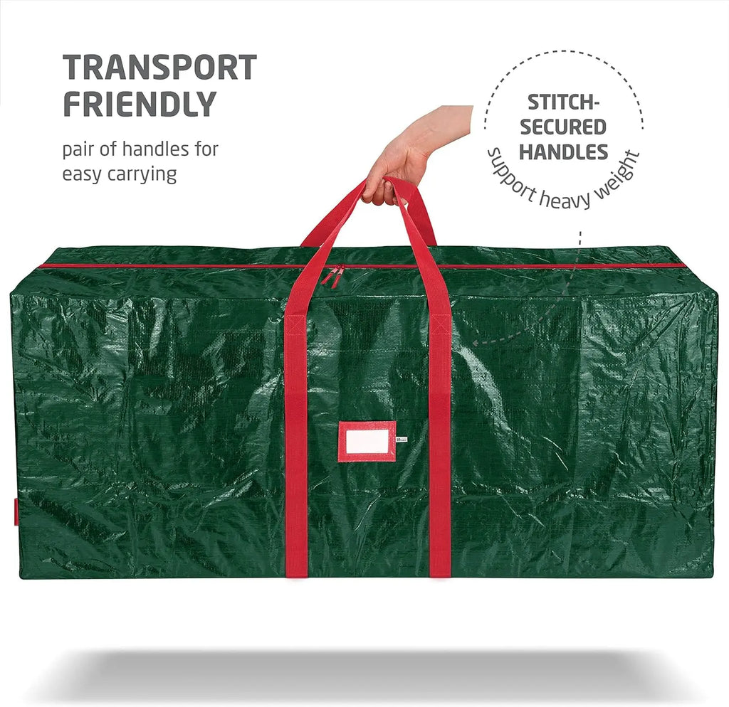 7.5 Ft Artificial Christmas Tree Storage Bag, Heavy-Duty Durable Waterproof Rain-proof Pack with Reinforced Handles, Full-Length Zipper for Easy Access (Home & Garden Organization Solution)