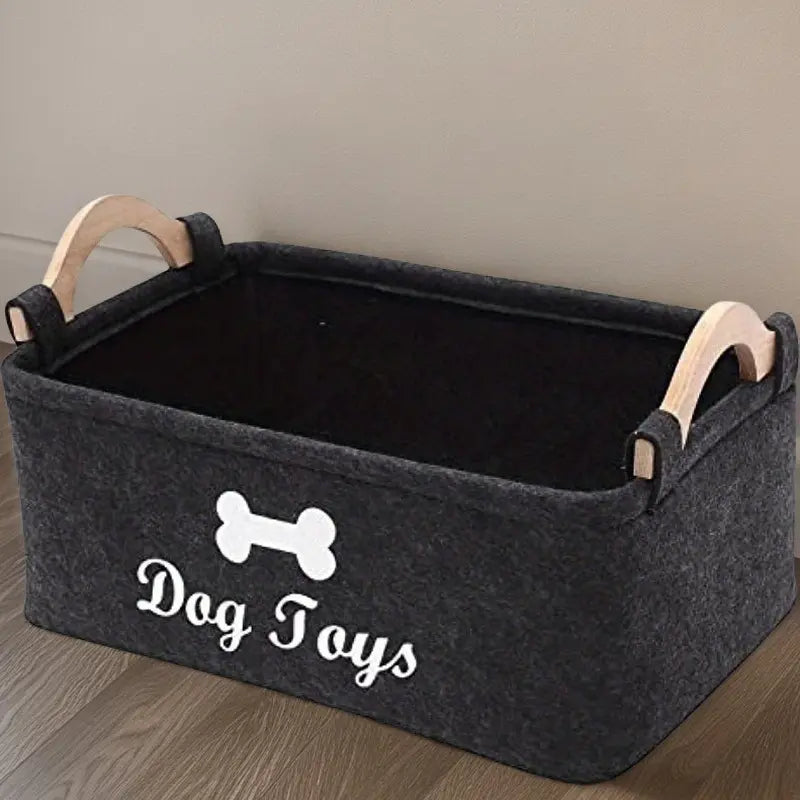 Dog Toy Basket, Specially Designed for Dog Toy Storage, Collapsible Dog Toy Box with Handle, Perfect for Storing Pet Toys and Accessories, Organiser, Foldable Storage Basket, Organizing Baskets