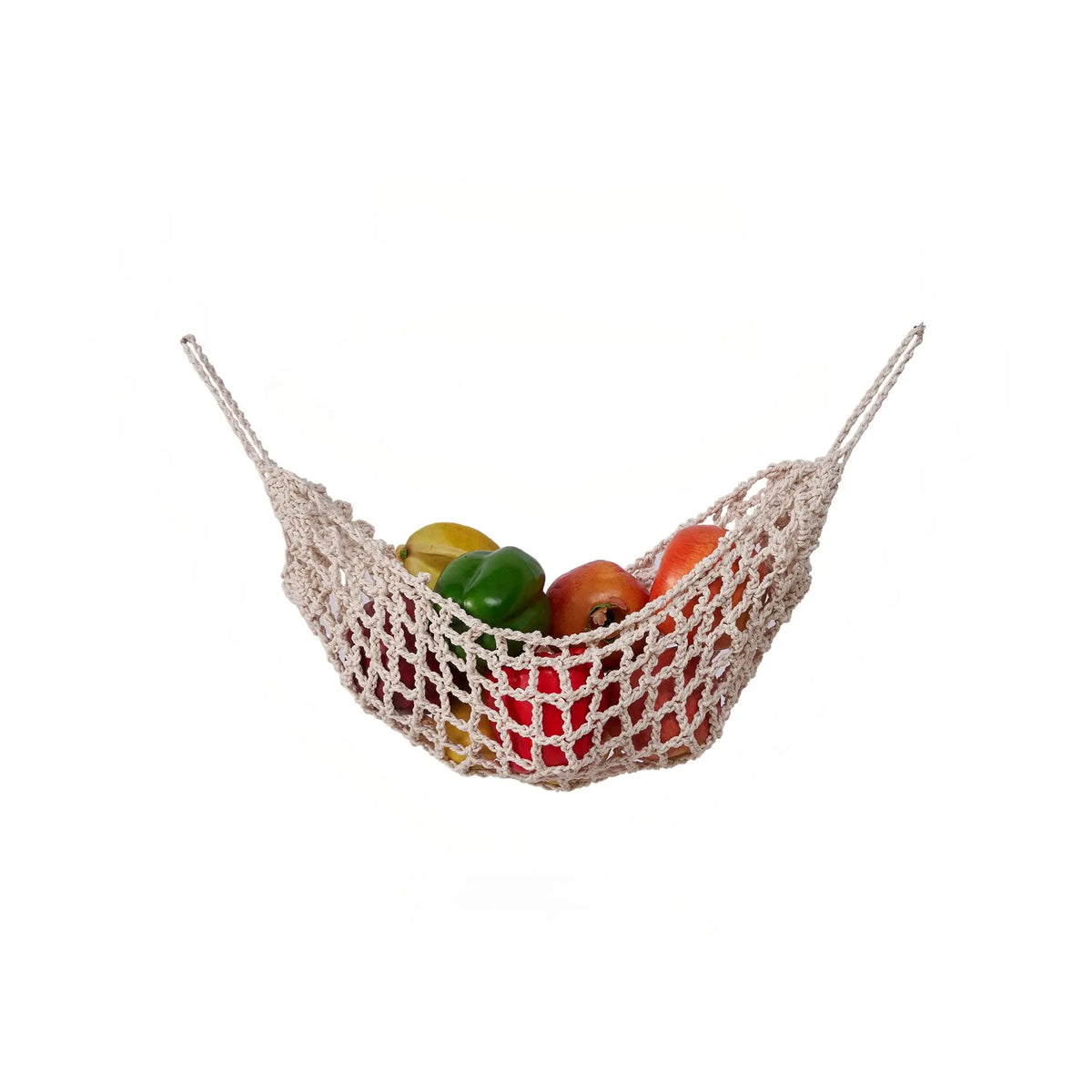 Bohemian Handmade Vegetable Fruit Net Bag, Fruit Basket Net Holder, Cozy Basket, Home Kitchen Hanging Decor, Fruit Storage Bag, Kitchen Organizer, Decorative