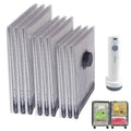 【Father's Day Gift】X7 Cordless Travel Vacuum Bags Set with Rechargeable Pump - 15-Pack PA+PE Waterproof Resealable Vacuum Zipper Pouches (3 Sizes), 140L/Min Powerful Suction, 80% Space Saving, Carry-On Suitcase Essential, Space Saving Bag