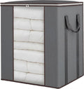 Extra Large Blanket Storage Bags 120L Comforter Storage Bags with Reinforced Handles Breathable Clothes Storage Containers for King Comforter Bedding Pillow Sheet Grey