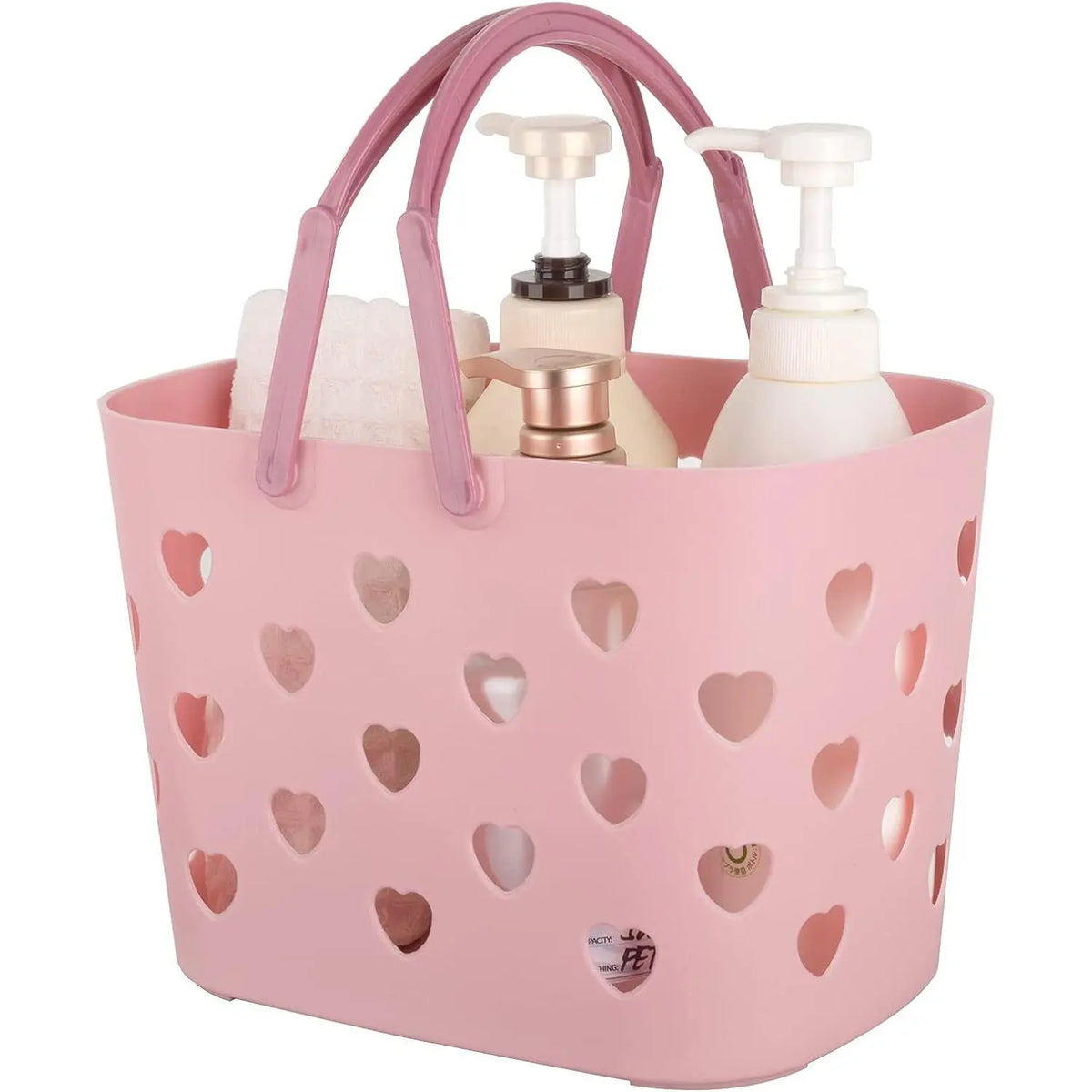 Portable Plastic Shower Caddy Tote with Handle - Organizer Bin for Bathroom, College Dorm - Dorm-Ready Storage for Supply Carrying, Pink, Sohochic Bathroom Gadget