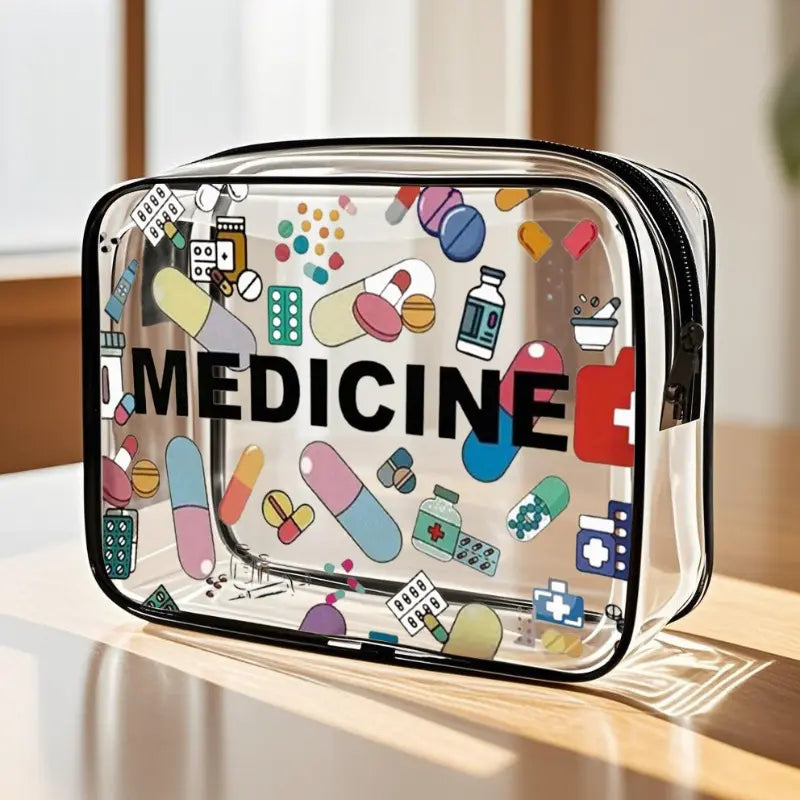 Clear Emergency Multifunctional Storage Bag, Zipper Pouches, Portable Travel Storage Pouch for Snacks, Medicine and Candy, Zipper Space-Saving Bag with Large Capacity, Ideal for Road Trips, Picnics and Daily Snacks, Perfect Gift