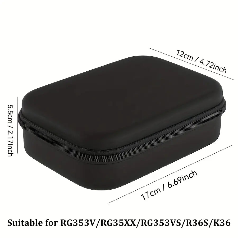 2025 New Durable Game Console Storage Bag for RG353V/RG35XX/RG353VS/X6/R36S/K36, Handheld Game Console Protective Organizer, Stylish & Portable Carrying Bag for Gaming Enthusiasts, Suitable for Outdoor Traveling Camping(Box Only)