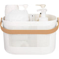 Plastic Storage Baskets with Handles, Shower Caddy Shelf Organizers Basket for Bathroom, Kitchen, Dorm Room, Yellow