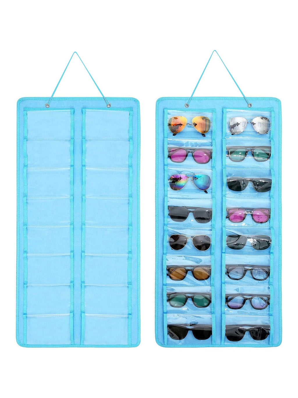 Dustproof Sunglasses Organiser, Wall Mounted Sunglasses Organiser, 16 Compartment Glasses Organiser, Space Saving Storage, Storage Pocket, Protection (Pouch Only), Organizers and Storage