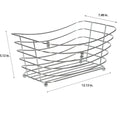Wire Towel Basket with Chrome Ball Feet - Durable Steel Storage Basket for Hand Towels, Toiletries, and Kitchen Fruits - Versatile Design