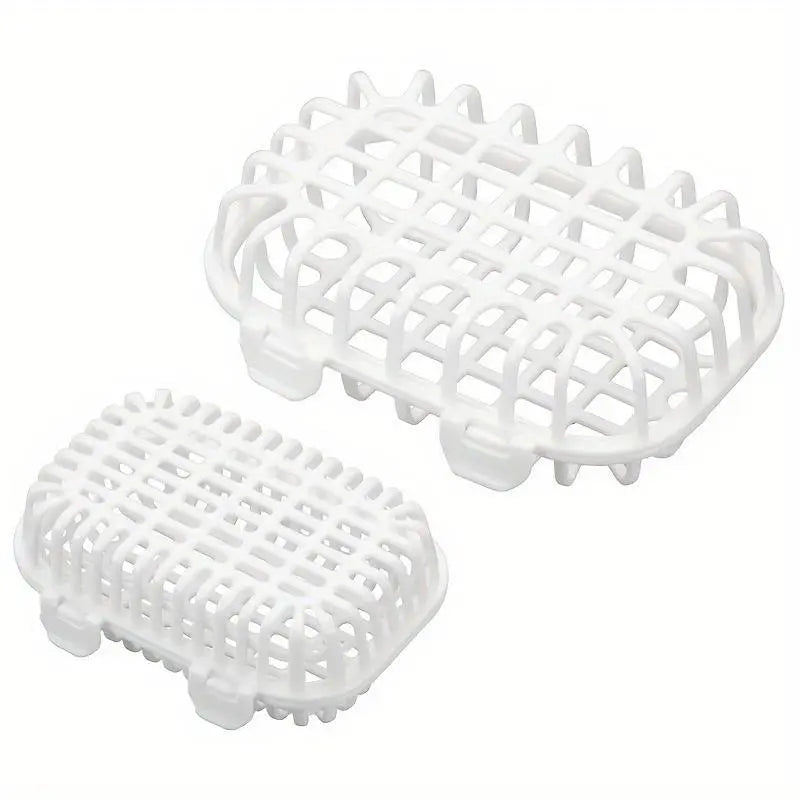 2pcs Plastic Dishwasher Small Item Removable Basket Set - Durable Grid-Design Plastic Baskets, Household Organiser, Organizer Storage Solution for Delicate Kitchen Parts, Kitchen Shelf