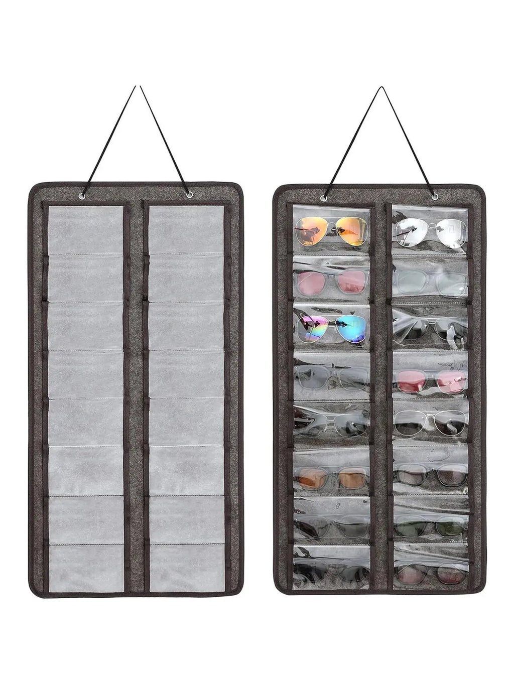 Dustproof Sunglasses Organiser, Wall Mounted Sunglasses Organiser, 16 Compartment Glasses Organiser, Space Saving Storage, Storage Pocket, Protection (Pouch Only), Organizers and Storage