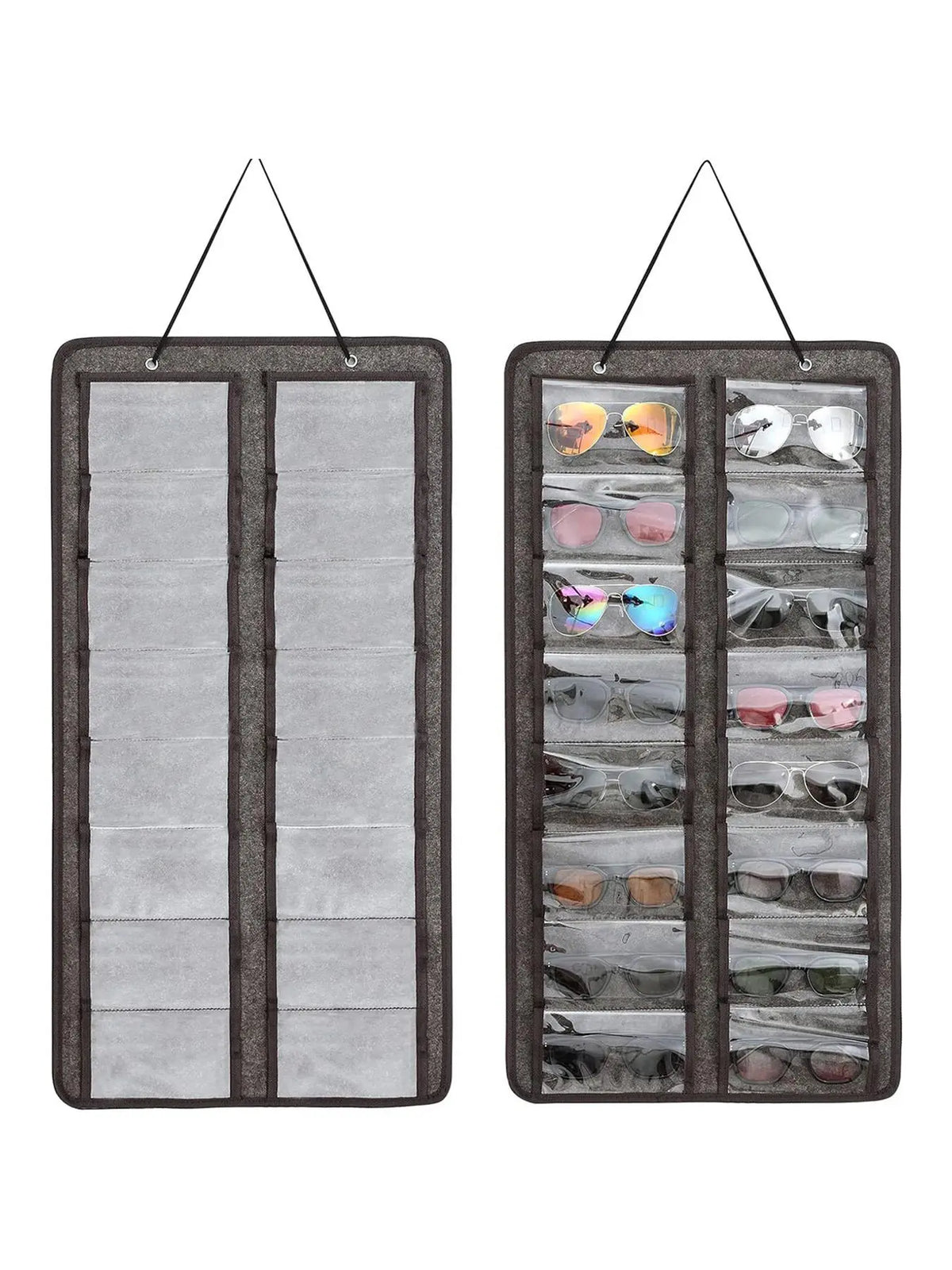 Dustproof Sunglasses Organiser, Wall Mounted Sunglasses Organiser, 16 Compartment Glasses Organiser, Space Saving Storage, Storage Pocket, Protection (Pouch Only), Organizers and Storage