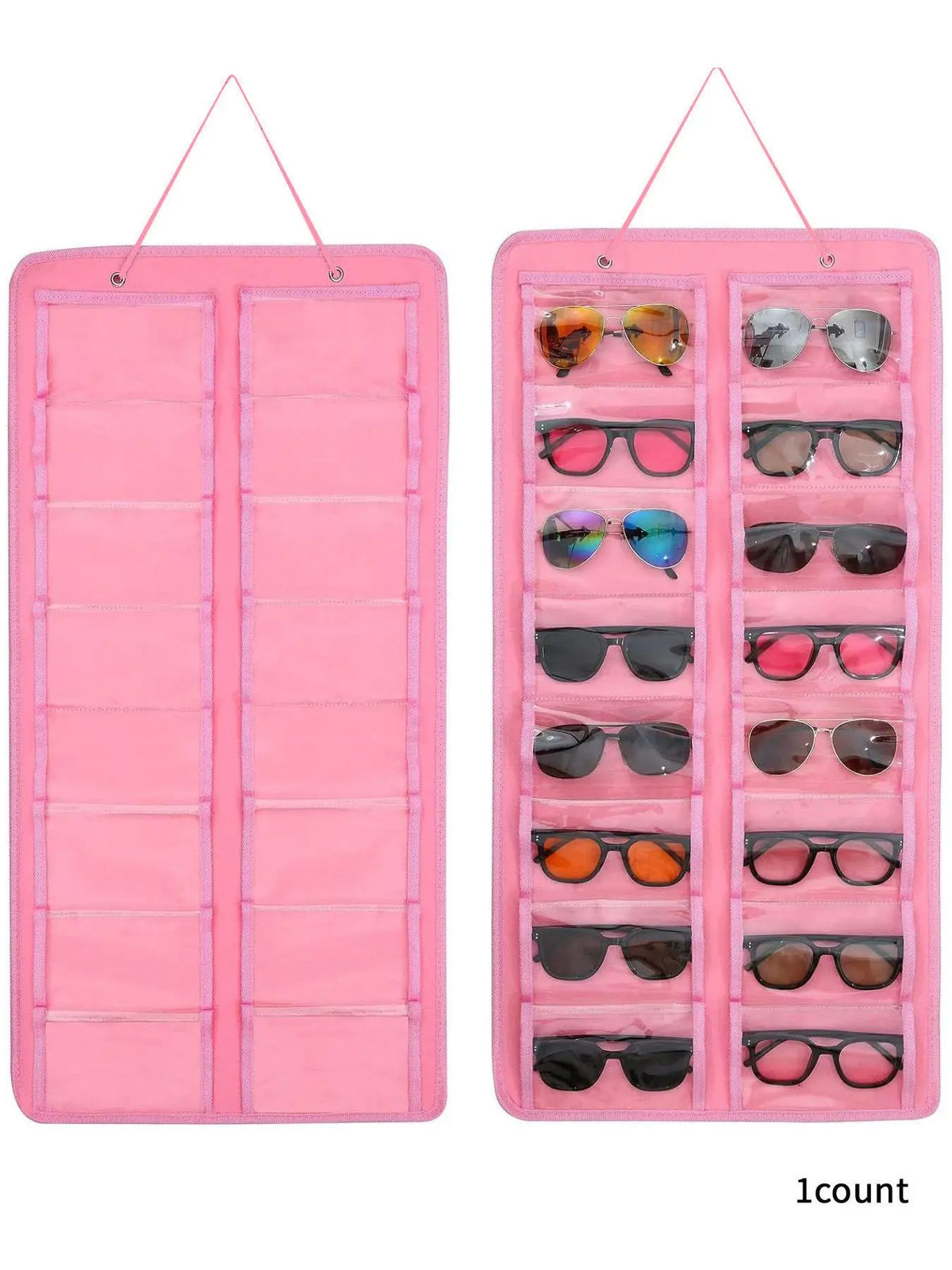 Dustproof Sunglasses Organiser, Wall Mounted Sunglasses Organiser, 16 Compartment Glasses Organiser, Space Saving Storage, Storage Pocket, Protection (Pouch Only), Organizers and Storage