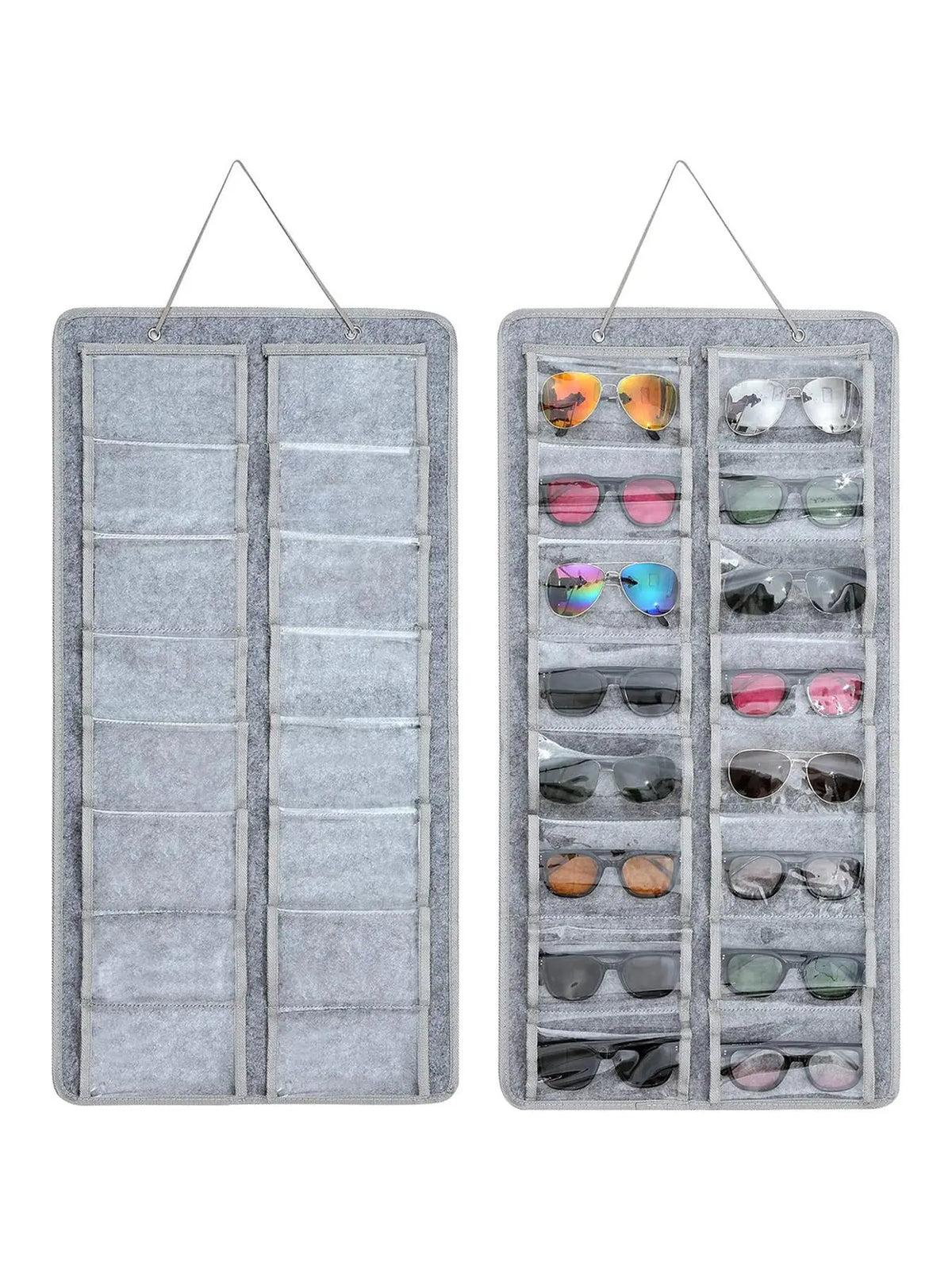 Dustproof Sunglasses Organiser, Wall Mounted Sunglasses Organiser, 16 Compartment Glasses Organiser, Space Saving Storage, Storage Pocket, Protection (Pouch Only), Organizers and Storage