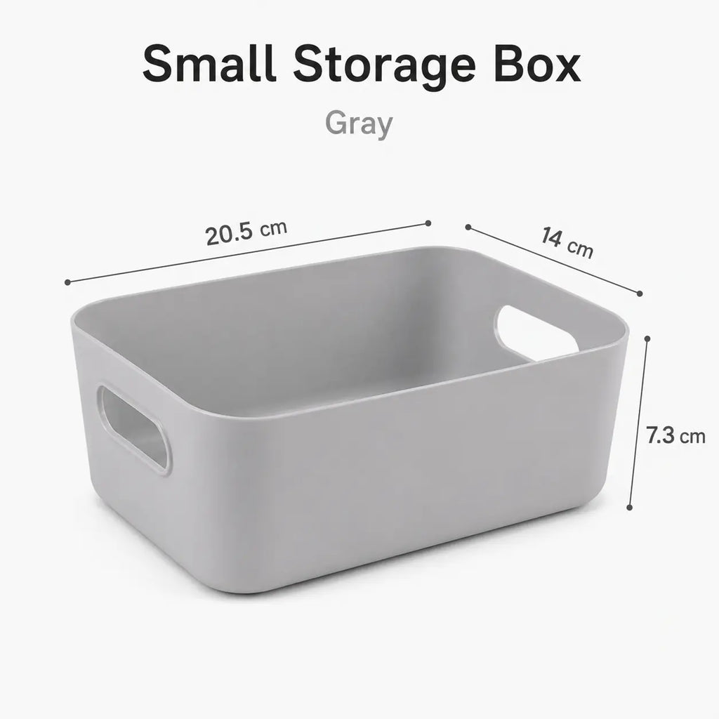 5-Pack Plastic Storage Baskets with Handles, Multi-Purpose Rectangular Organizer, Kitchen Organizers and Storage for Kitchen, Bathroom, Closet, Spices, Snacks, Everyday Items
