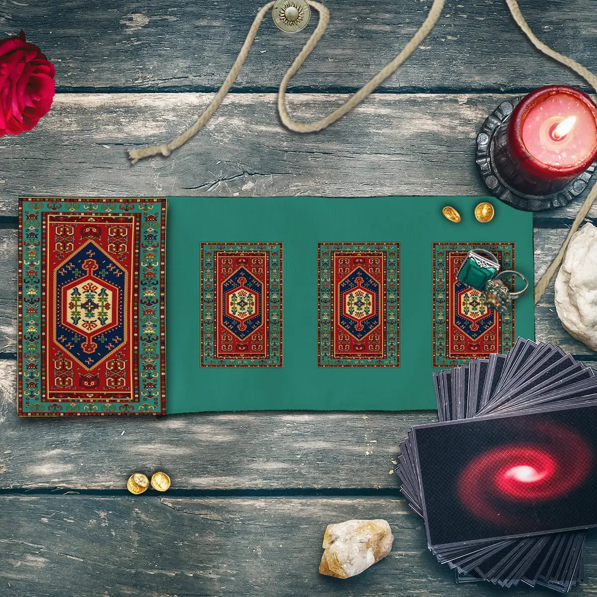 1PC Bohemian-style storage bag, Tarot card storage bag, for Tarot enthusiasts to store cards, polyester creative storage items Organiser, altar astrology ceremony decoration, Organized Storage, Organization Pouch, Storage Pouches