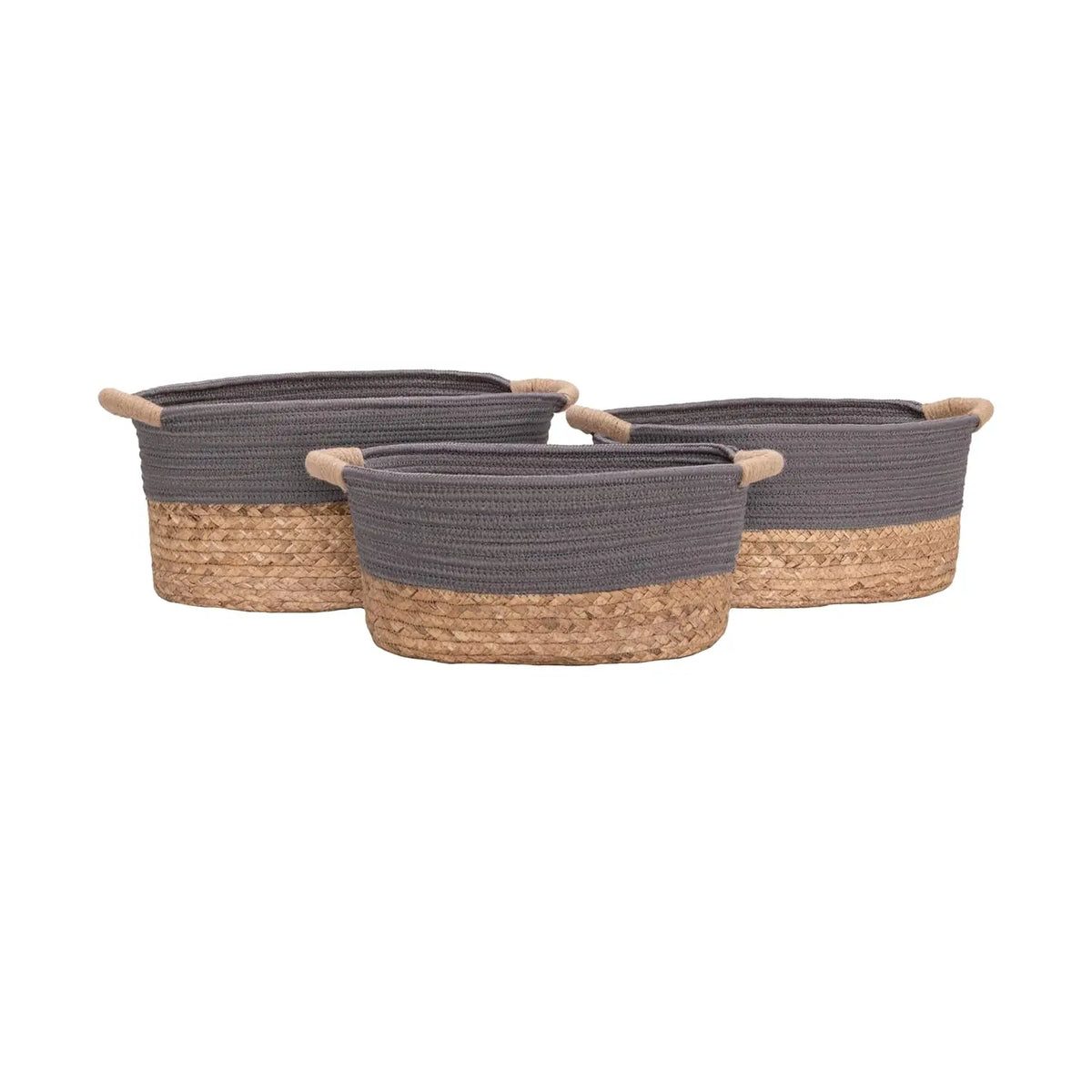 Classics Series 2-Pack Natural Water Hyacinth Handwoven 13.25x13.25in Square Laundry Baskets with Carrying Handles, Steel-Frame Portable Laundry Room Organizer, Home Organization Containers, Closet Baskets for Clothes Linen