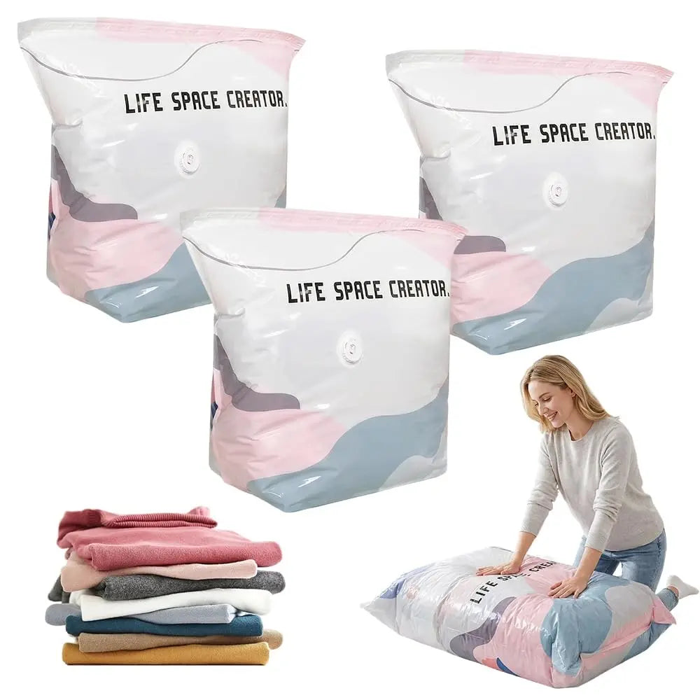 Vacuum Storage Bag, 2026 New Vacuum Packing Bag, Ideal for Clothes, Down Blankets, Travel, Home Comfort Blanket, Bedding Compression, Space Saving, Compression Storage Bags, Vacuum Seal Bags for Blankets