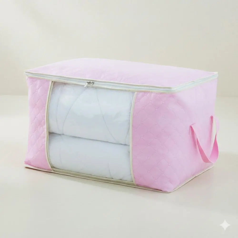Collapsible Waterproof Clothes Storage Bag with Clear Window. Oxford Fabric, Moisture/Mold/Dust Proof. Multi-Size Options for Closet Organization. All-Season Wardrobe Storage Solution. Clothing Storage Bags