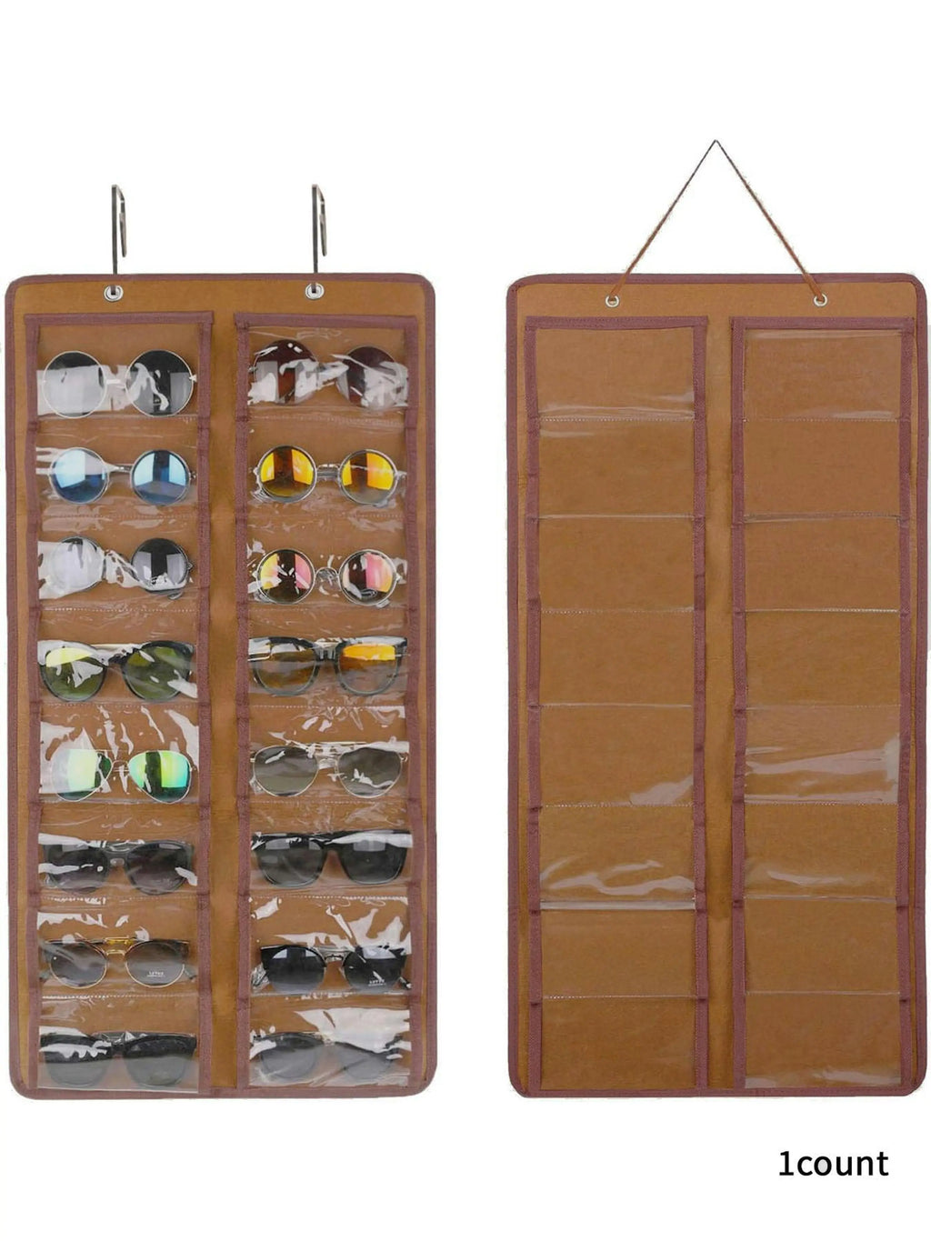 Dustproof Sunglasses Organiser, Wall Mounted Sunglasses Organiser, 16 Compartment Glasses Organiser, Space Saving Storage, Storage Pocket, Protection (Pouch Only), Organizers and Storage