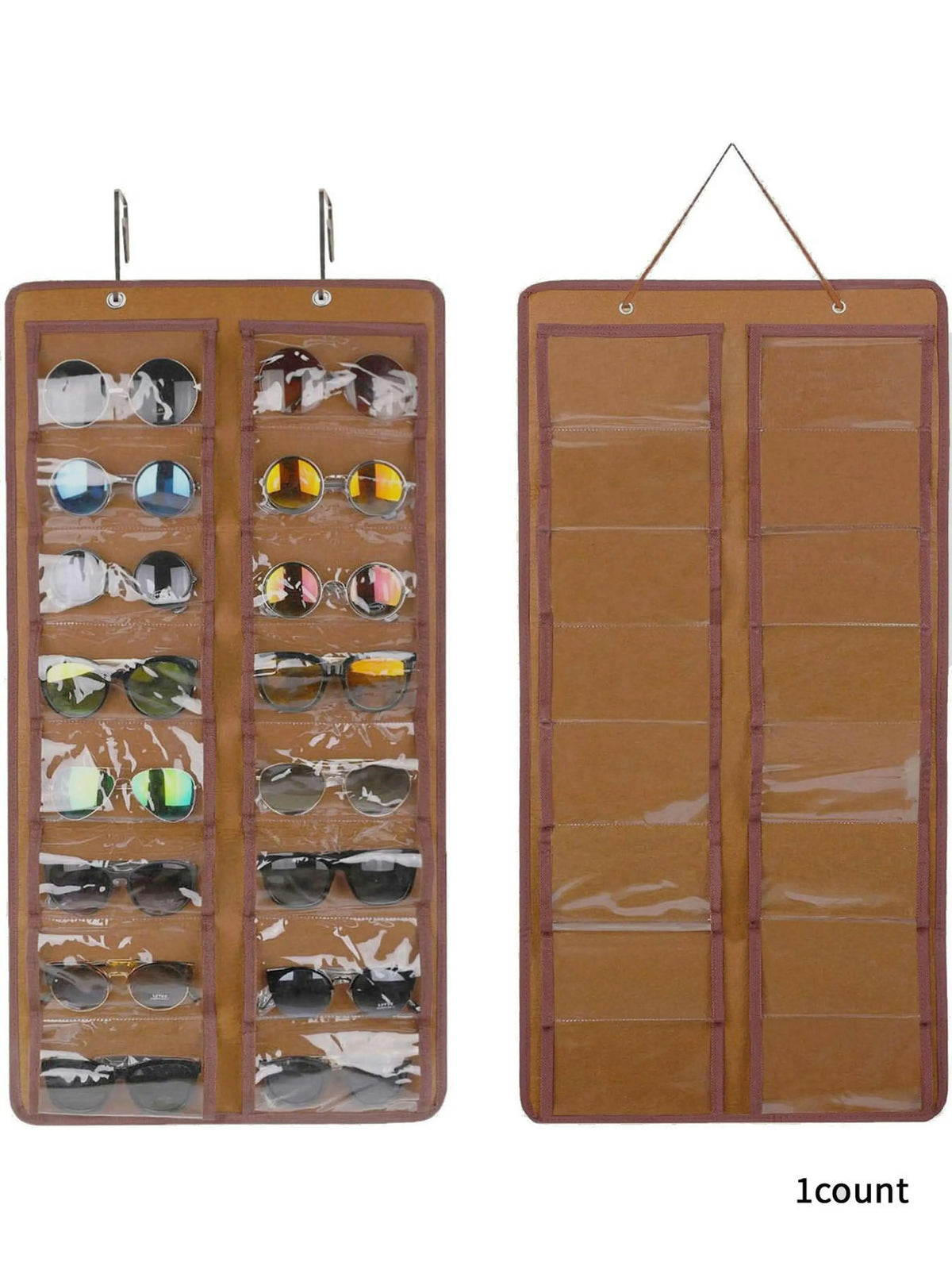 Dustproof Sunglasses Organiser, Wall Mounted Sunglasses Organiser, 16 Compartment Glasses Organiser, Space Saving Storage, Storage Pocket, Protection (Pouch Only), Organizers and Storage