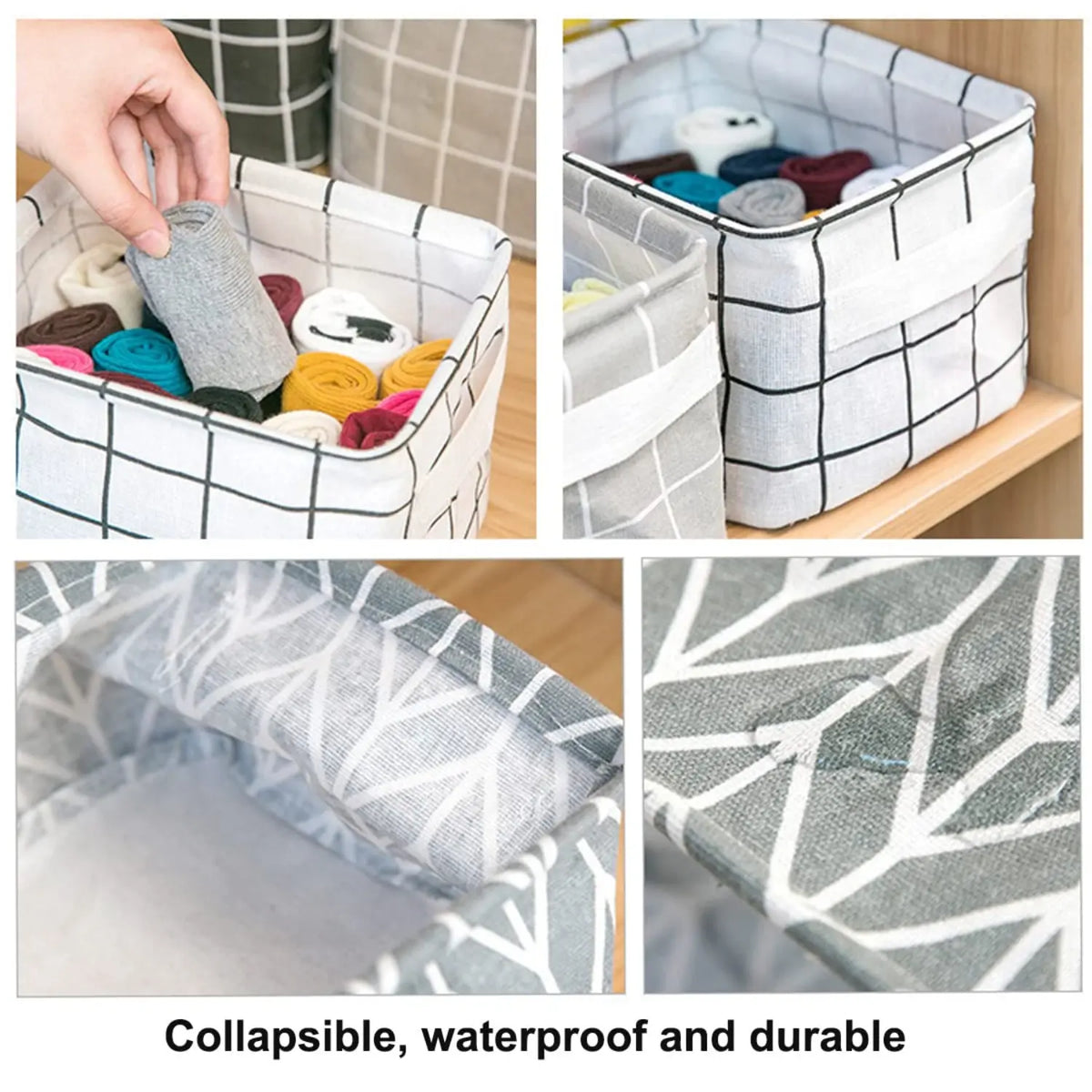 6Pcs/Set Foldable Storage Basket,Mini Collapsible Canvas Containers Organizers with Handle for Home Decor or Storing Toys,Keys,Sundries,Little Crafts,Halloween,Christmas,Fathersdaygift,Hand Tools Kits