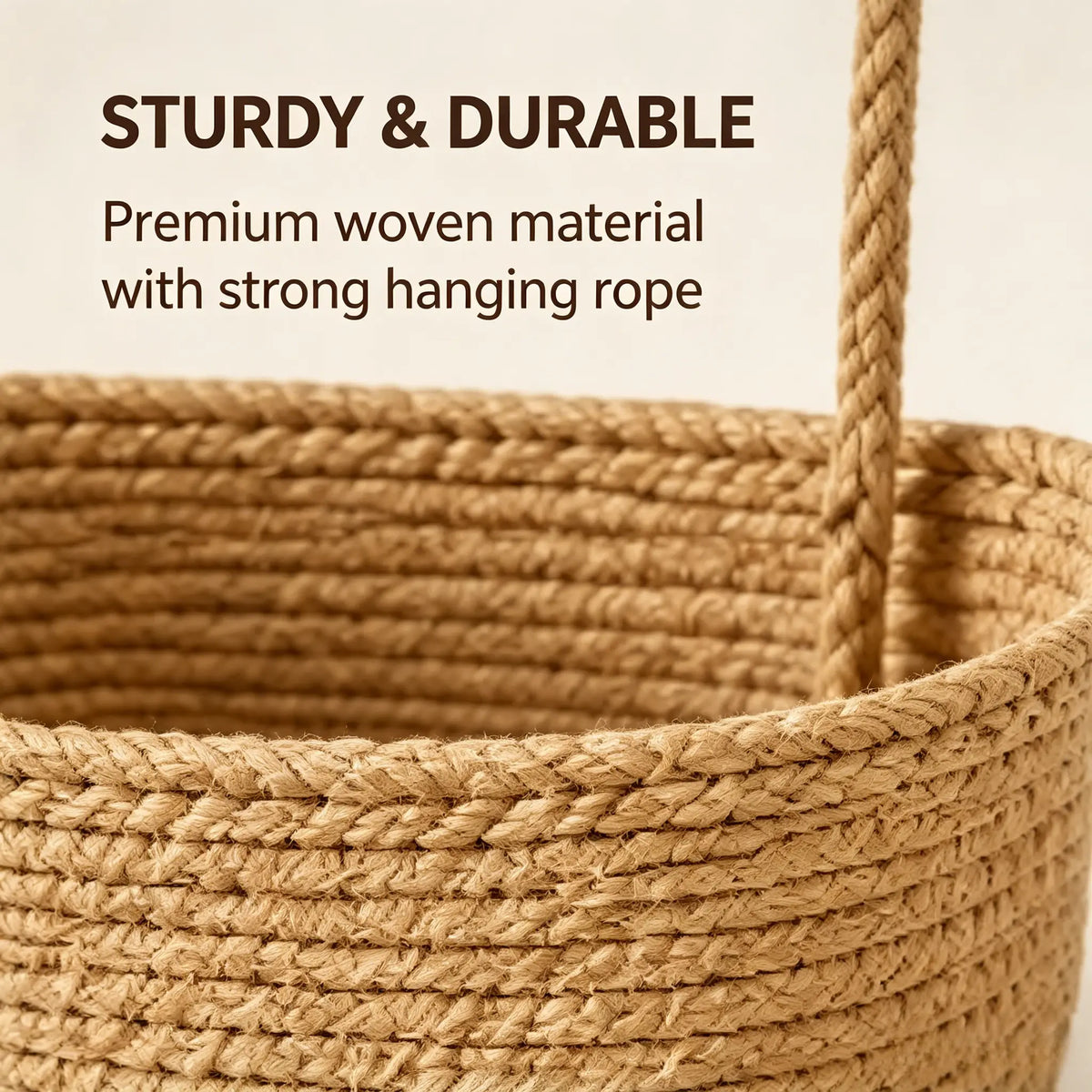 【Free Shipping (14in)】Woven Cotton 3-Tier Trapezoid Over-the-Door Basket, Wall-Mounted Jute Decorative Household Organizer, French Country Aesthetic for Busy Parents, with Gift Hook for Bathroom Decor Ideas & Home Storage