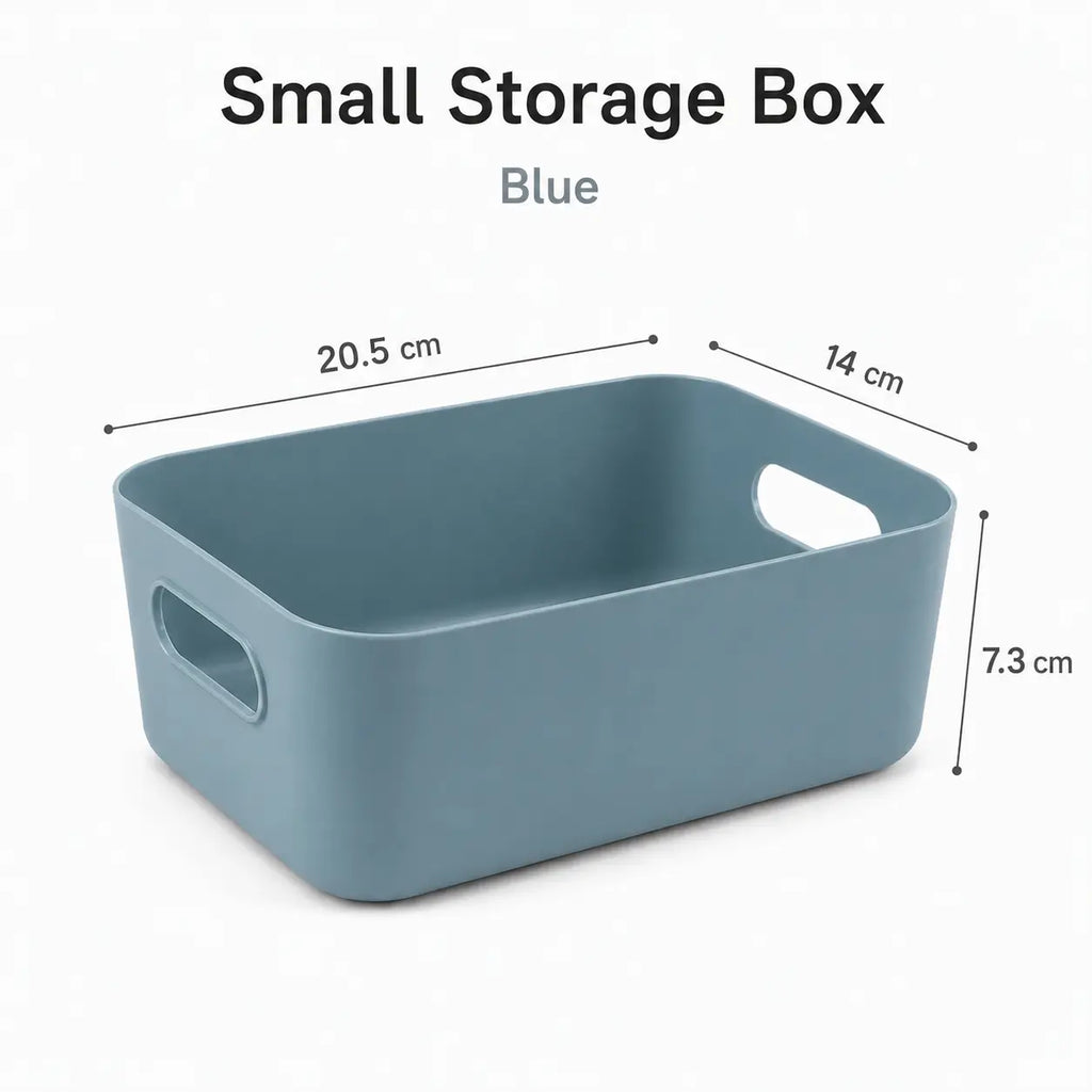 5-Pack Plastic Storage Baskets with Handles, Multi-Purpose Rectangular Organizer, Kitchen Organizers and Storage for Kitchen, Bathroom, Closet, Spices, Snacks, Everyday Items