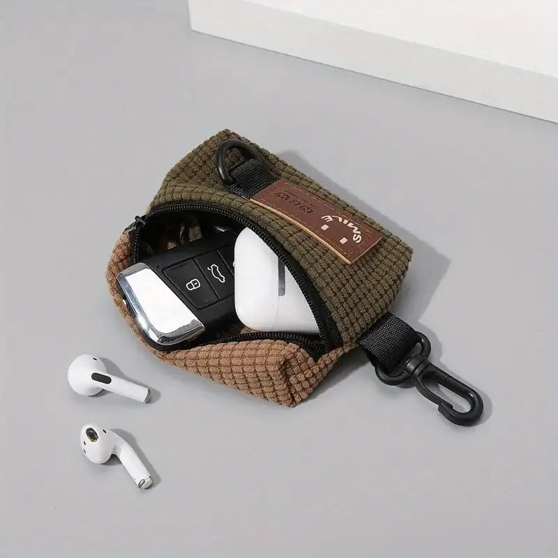 Portable Small Bag with Zipper, 1 Count Lightweight Coin Purse, Multipurpose Earphone Bag, Storage Bag for Home & Travel, Durable Fashion Wallet, Pouch, Zipper Pouches, Multifunctional Storage Bag, Travel Organization Pouch, Portable Storage Bags