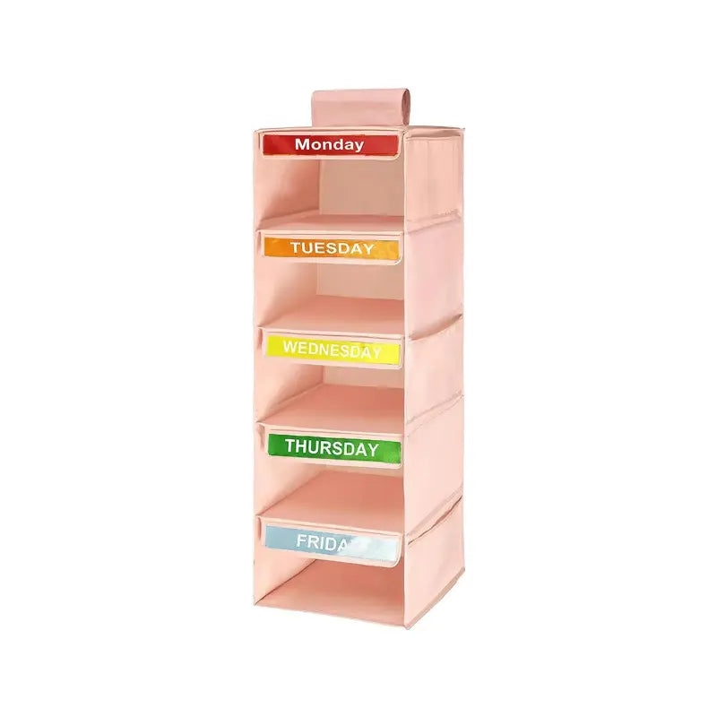 Multi-layer Hanging Clothes Storage Bag, Household Daily Clothing Classification Storage Bag, Monday-to-Friday Clothes Organizer for Home Decor, Dustproof Organizer Clothes Storage Bag with Side Pocket
