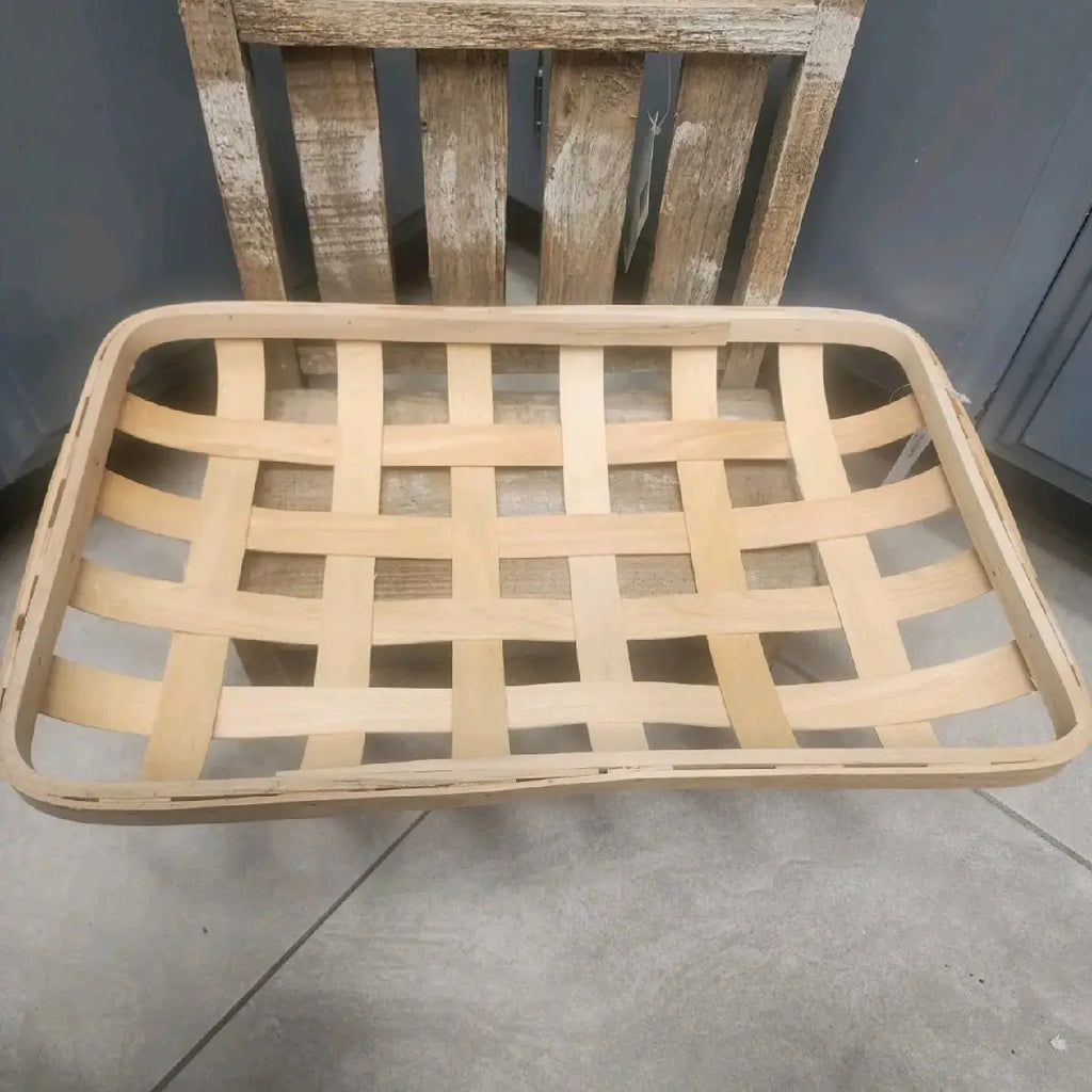 Wood Woven Decorative Shallow Basket Decorative Wall And Craft Decor