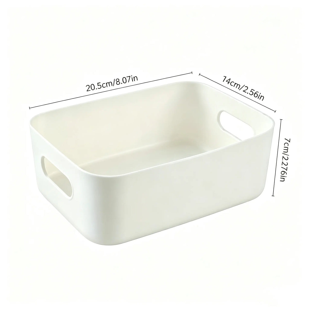 5-Pack Plastic Storage Baskets with Handles, Multi-Purpose Rectangular Organizer, Kitchen Organizers and Storage for Kitchen, Bathroom, Closet, Spices, Snacks, Everyday Items