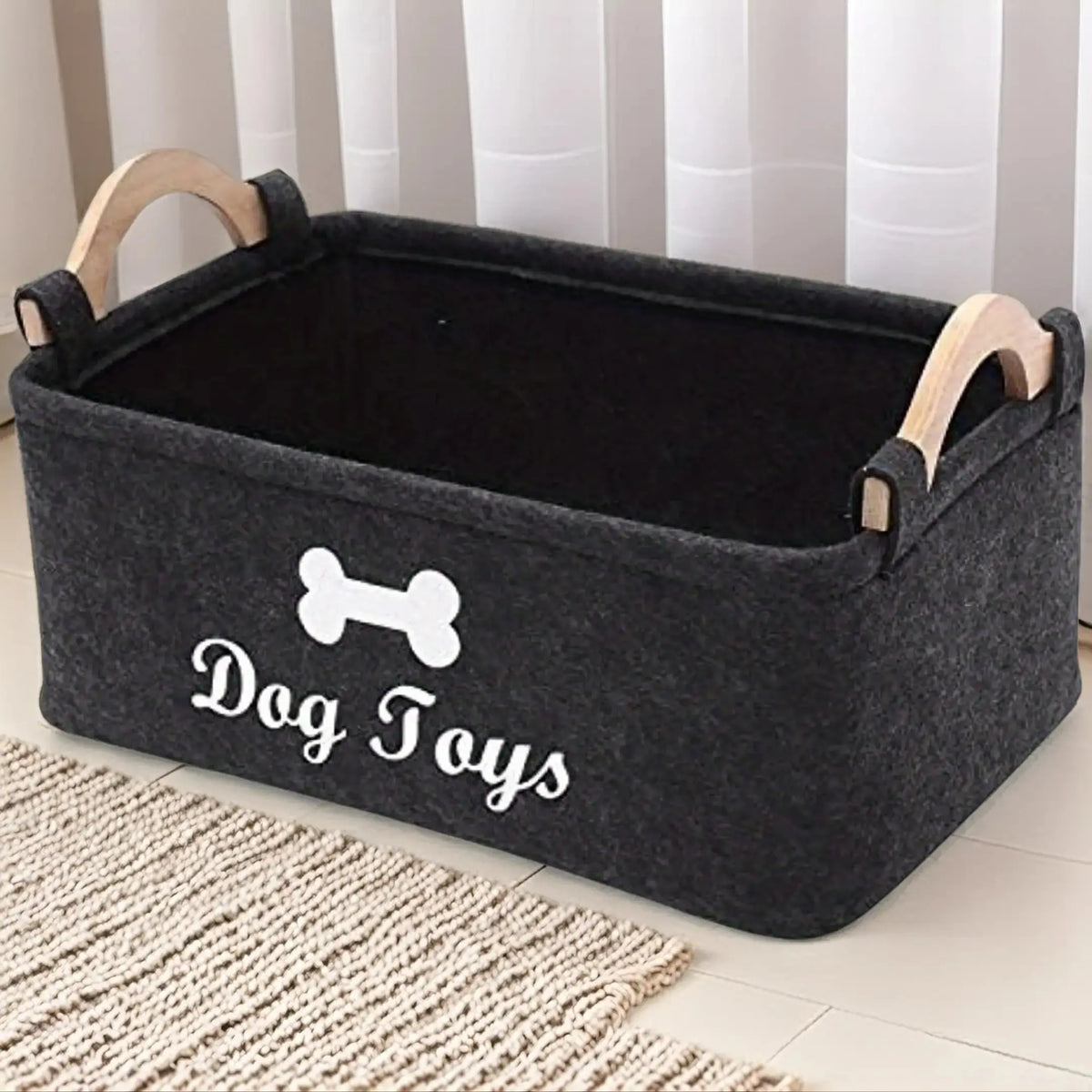 Dog Toy Basket, Specially Designed for Dog Toy Storage, Collapsible Dog Toy Box with Handle, Perfect for Storing Pet Toys and Accessories, Organiser, Foldable Storage Basket, Organizing Baskets