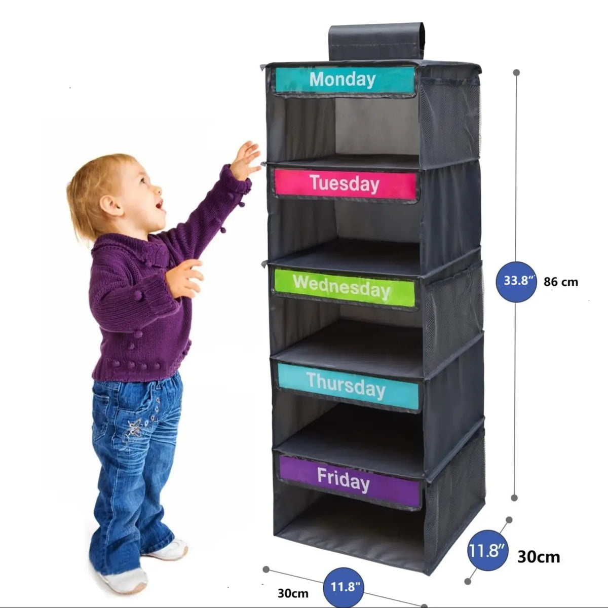 Hanging Clothes Storage Bag, Clothing Storage Bag, Monday-to-Friday Closet Organizer, Space-Saving Dustproof Hanging Storage for Weekly Outfits, Reusable Storage Bags, Space Saving Bags #GLOBAL PICKS