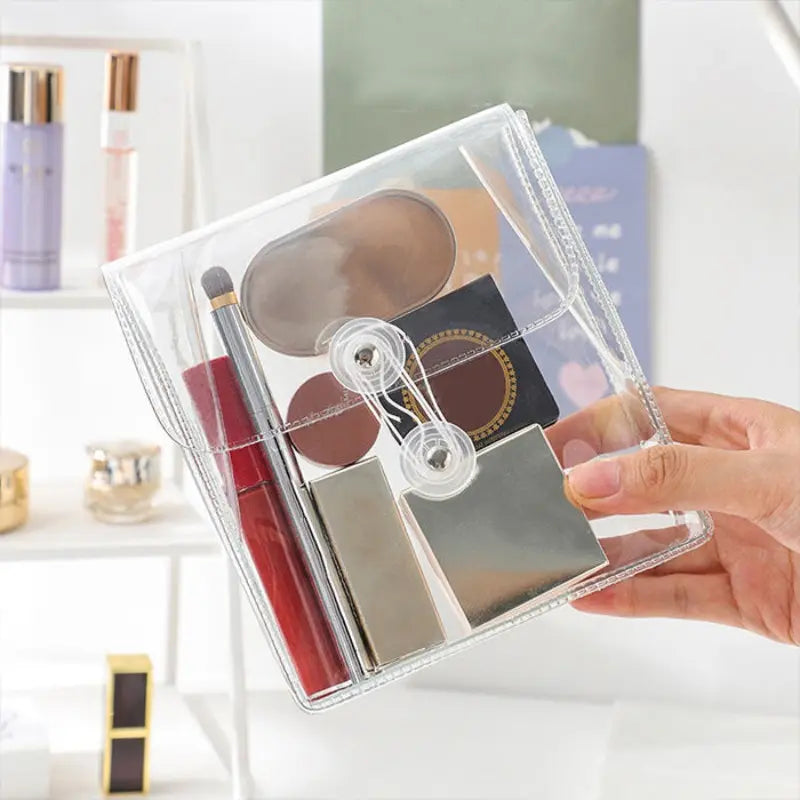 Style Transparent PVC Cable Organizer Bag, File Document Storage Pouch, Skincare Accessories Holder, Clear Wire Wrap Bag, Durable Pouch, Multifunctional Storage Solution, Organizers and Storage, Storage Bags