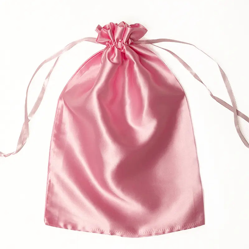 Women's Black Satin Wig Bag (1PCS) - Drawstring Hair Storage Organizer with Edge Control Scarf, Silk Sleeping Hair Wrap, Multifunctional Travel Accessory, Ideal Gift,sohochic