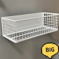Large Magnetic Iron Large Storage Basket for Refrigerators, Microwaves & Washing Machines - Versatile Kitchen Organizer with Hollow Design, Pantry Organizer, Organizing Baskets
