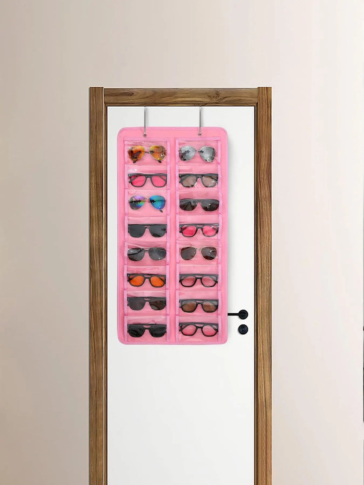 Dustproof Sunglasses Organiser, Wall Mounted Sunglasses Organiser, 16 Compartment Glasses Organiser, Space Saving Storage, Storage Pocket, Protection (Pouch Only), Organizers and Storage