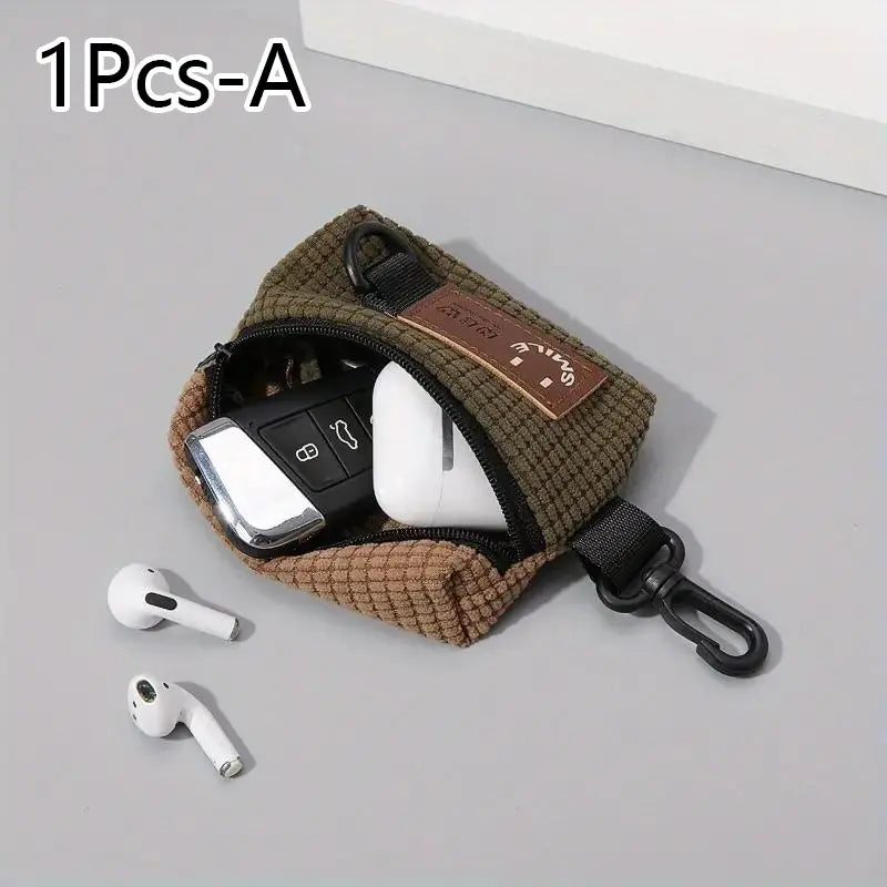 Portable Small Bag with Zipper, 1 Count Lightweight Coin Purse, Multipurpose Earphone Bag, Storage Bag for Home & Travel, Durable Fashion Wallet, Pouch, Zipper Pouches, Multifunctional Storage Bag, Travel Organization Pouch, Portable Storage Bags