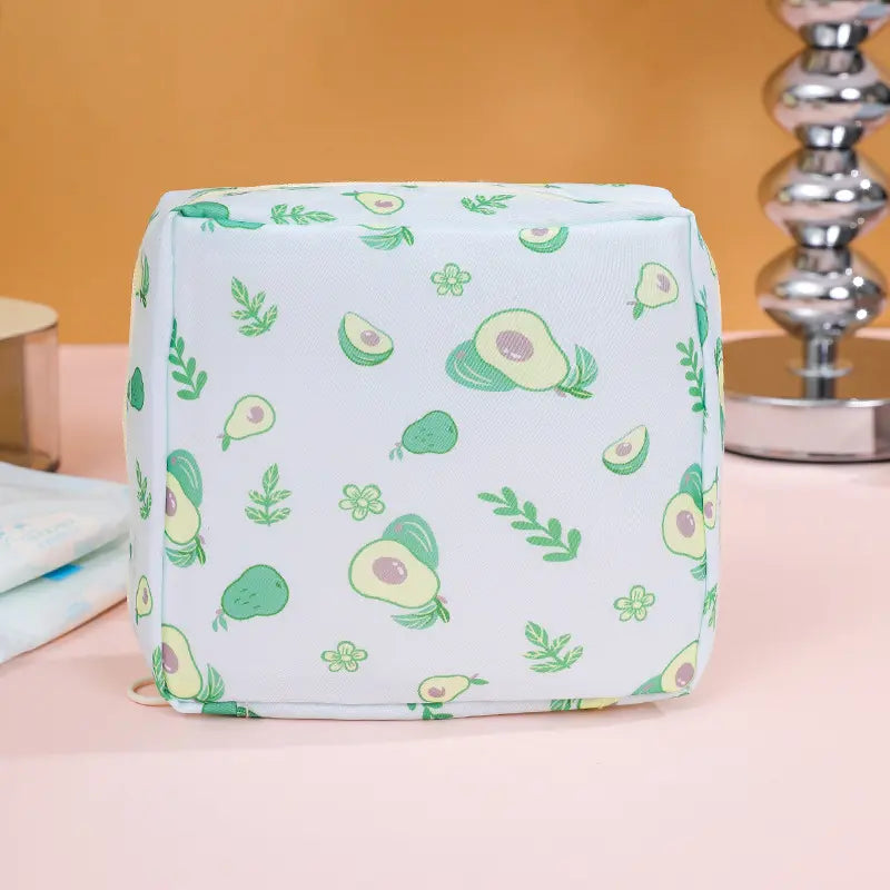 Cartoon Pattern Sanitary Napkin Storage Bag, 1 Count Portable Menstrual Pad Pouch Organiser, Small Zipper Space-Saving Bag for Outdoor Travel and Home, Organizing Supplies Portable Travel Organizer #GLOBAL PICKS
