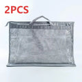 Suspension Bag Storage Organizer, Non-Woven Transparent Dust-Proof Home Storage Bag, Zipper & Handle, Ideal for Closet Purses & Wallets, Clear Organizers