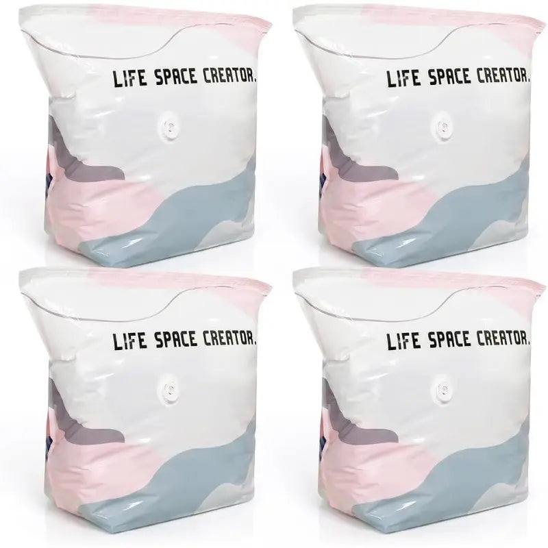 No Air Pump Needed Vacuum Storage Bags Press to Seal Reusable Heavy Duty Compression Bags Moisture Dust Resistant Multiple Sizes Mixed Pack For Off-Season Clothes Bedding Quilts Blankets Storage Organiser