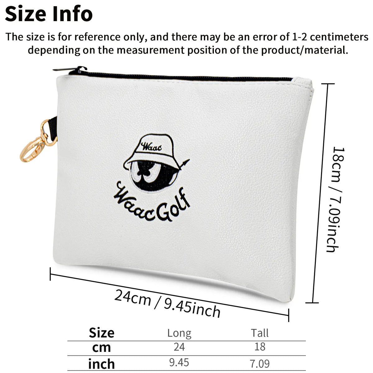 Portable Golf Ball Storage Bag, Lightweight, Sealed Zipper Closure, Ideal Gift for Golfers, Unisex Accessory for Men & Women, Zipper Pouches