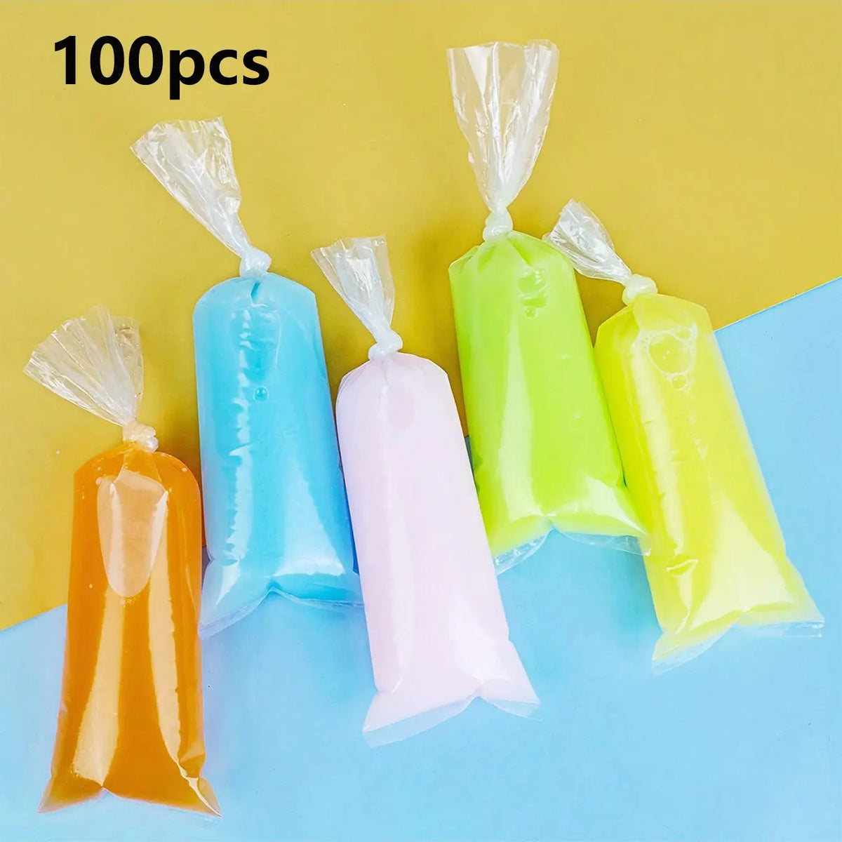 50/100 Pack 30cmx5.5cm Candy Bags, Ice Cream Mold Bags, Storage Pouch, Resealable Pouches, Durable Self-Seal Plastic Bags, Ideal for Parties, Travel, Weddings, Kitchen Storage, Resealable Packaging