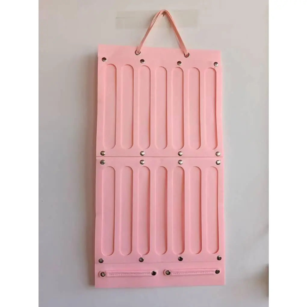 Punch-free Wall Mount Felt Hair Accessories Storage Bag, Multi-slots Large Capacity Hanging Organizer for Girls Bow Barrettes, Shark Clips, Hair Bands & Kids Headwear, Dorm Dresser Space-saving Hairpin Display Rack