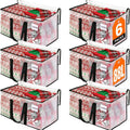 6-Pack Oversized Moving Bags with Reinforced Handles, Heavy-Duty Storage Tote for Clothes, Moving Supplies (Clear, 6-Pack),sohochic