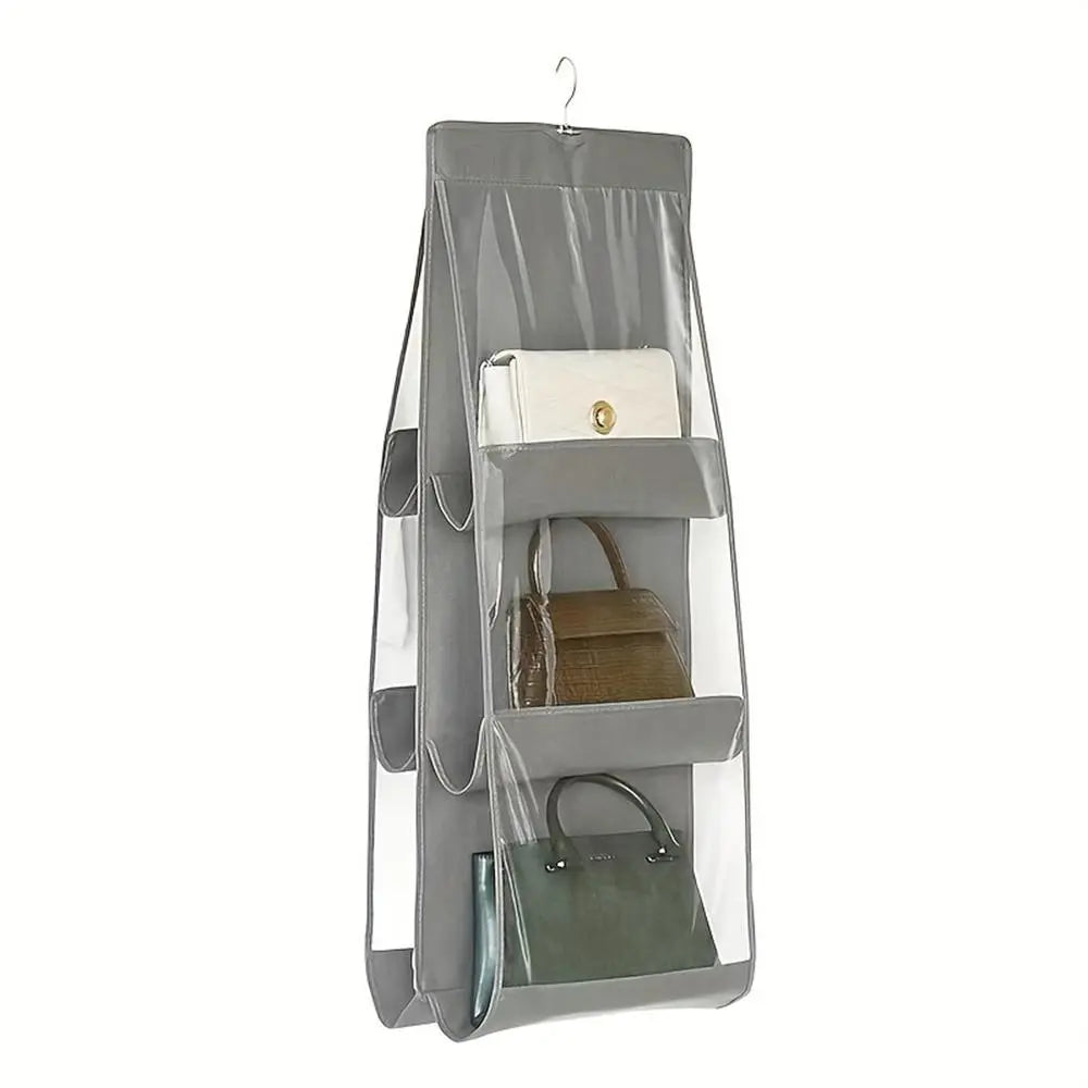 Multi-Layer Hanging Handbag Organizer, 1 Count Space-Saving Handbag Storage Bag, Transparent Purse Organizer for Wardrobe Closet, Minimal Storage Organizer, Hangable, Home Organizer, Hanging Storage Bags, Hangable Organizer Pouch, Home Organiser