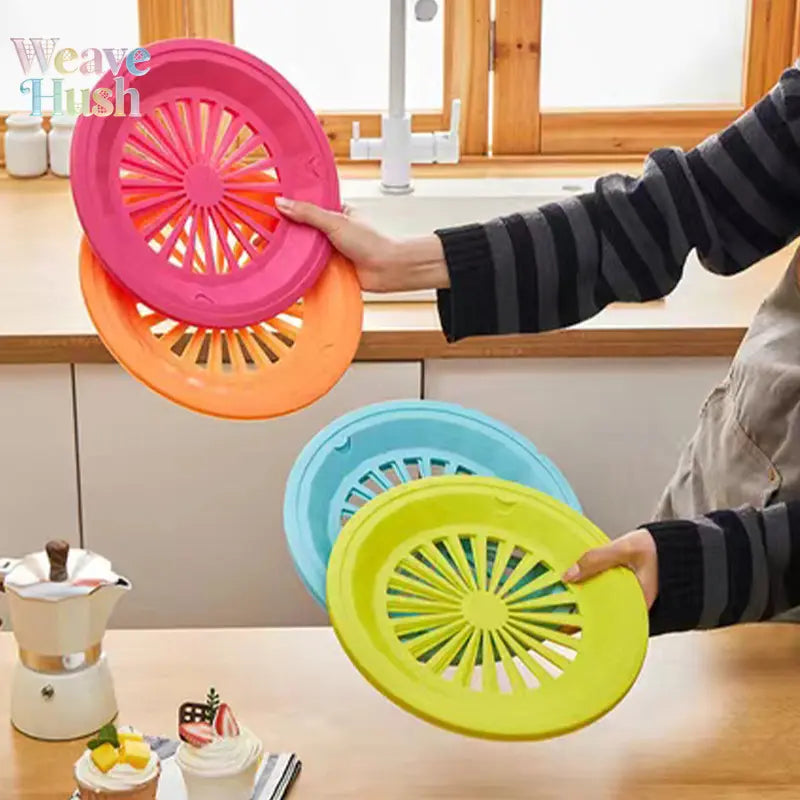 4pcs Polyester Round Draining Baskets - Lightweight Hollow Kitchen Food Storage Organizers, DIY Bag Accessories for Enthusiasts