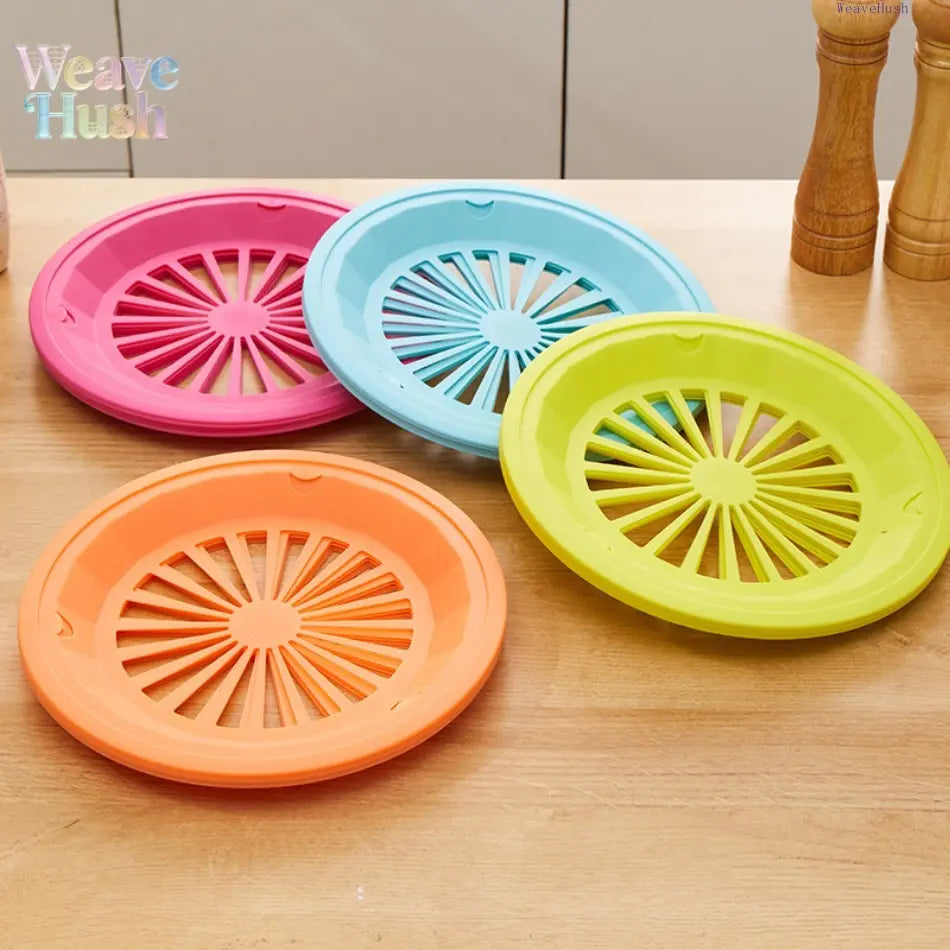 4pcs Polyester Round Draining Baskets - Lightweight Hollow Kitchen Food Storage Organizers, DIY Bag Accessories for Enthusiasts