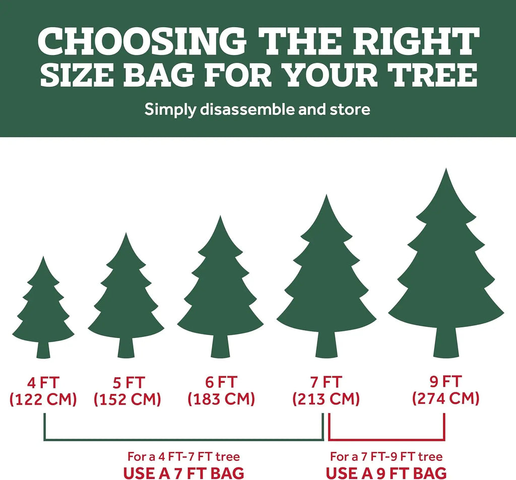 7.5 Ft Artificial Christmas Tree Storage Bag, Heavy-Duty Durable Waterproof Rain-proof Pack with Reinforced Handles, Full-Length Zipper for Easy Access (Home & Garden Organization Solution)