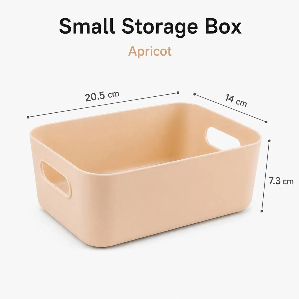 5-Pack Plastic Storage Baskets with Handles, Multi-Purpose Rectangular Organizer, Kitchen Organizers and Storage for Kitchen, Bathroom, Closet, Spices, Snacks, Everyday Items